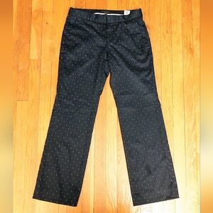 Banana Republic Navy Polka Dot Straight Leg Trousers Office Workwear Classic 6P